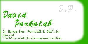 david porkolab business card